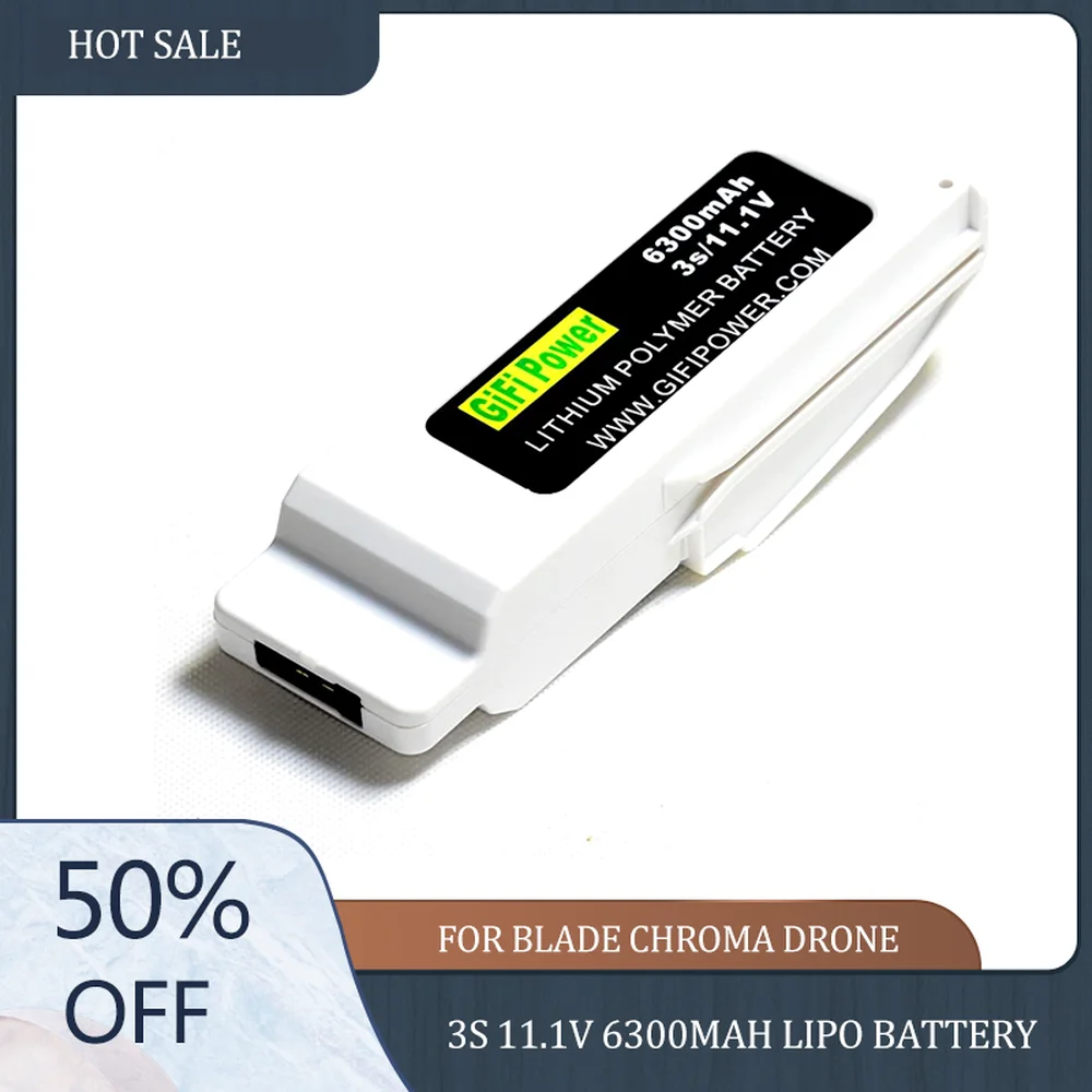 

BIG Promotion 3S 11.1V 6300mAh LiPo Battery for Blade Chroma Drone RC FPV Quadcopter Lipolymer Rechargeable Battery