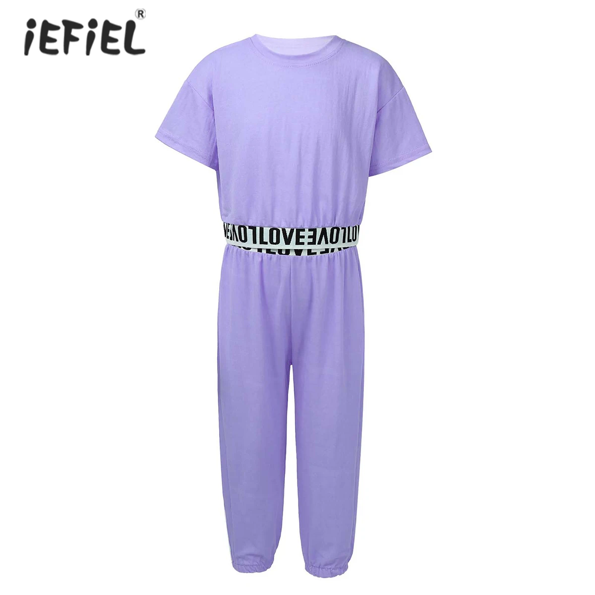 

Детские летние повседневные спортивные костюмы для девочек, хлопковые топы с коротким рукавом и брюки для джазовых танцев, Детские тренировочные комплекты для фитнеса