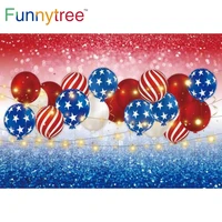funnytree independence day balloon stars celebration newborn banner party anniversary background photo booth decoration backdrop