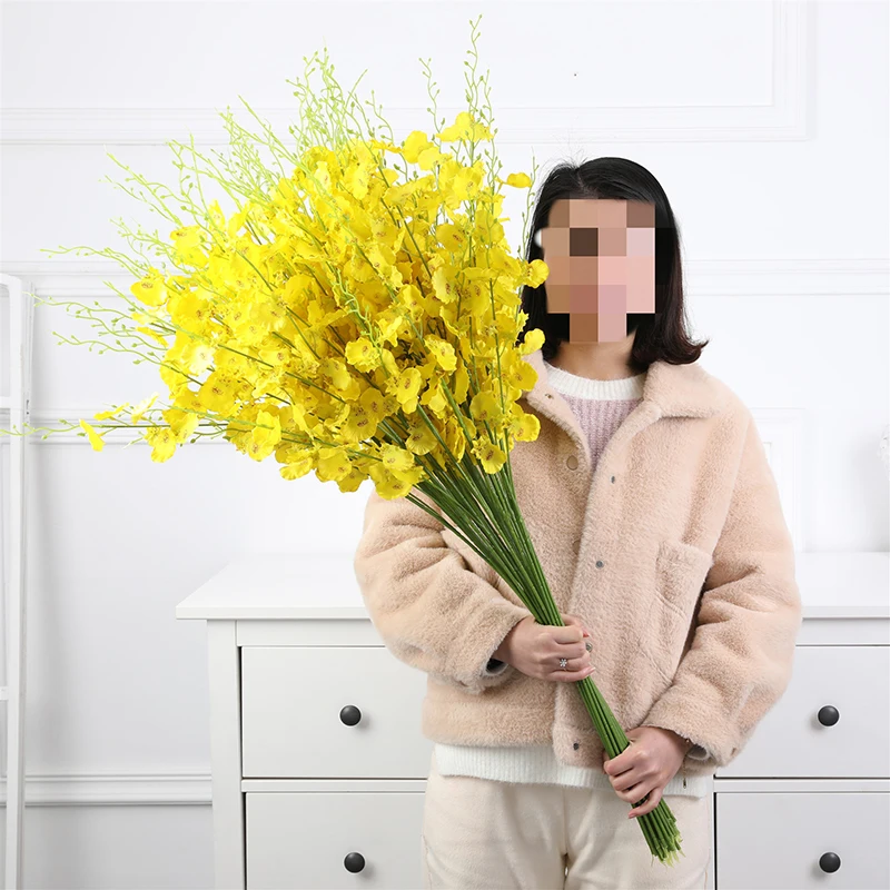 1 шт./лот 4 вилки натуральный латекс Искусственный Мотылек Орхидея Бабочка цветок