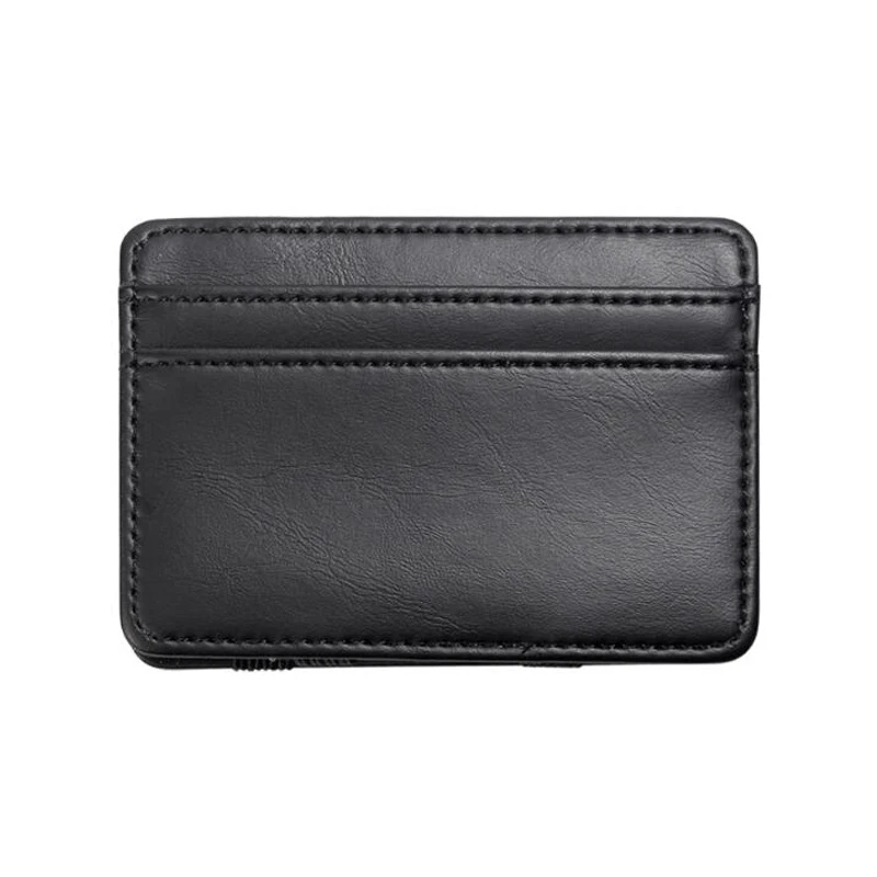 

New Slim Men's Magic Wallet Thin Money Clip Simple Design Credit Card Slots Cash holder Brand Man Bifold Small Purse For Male