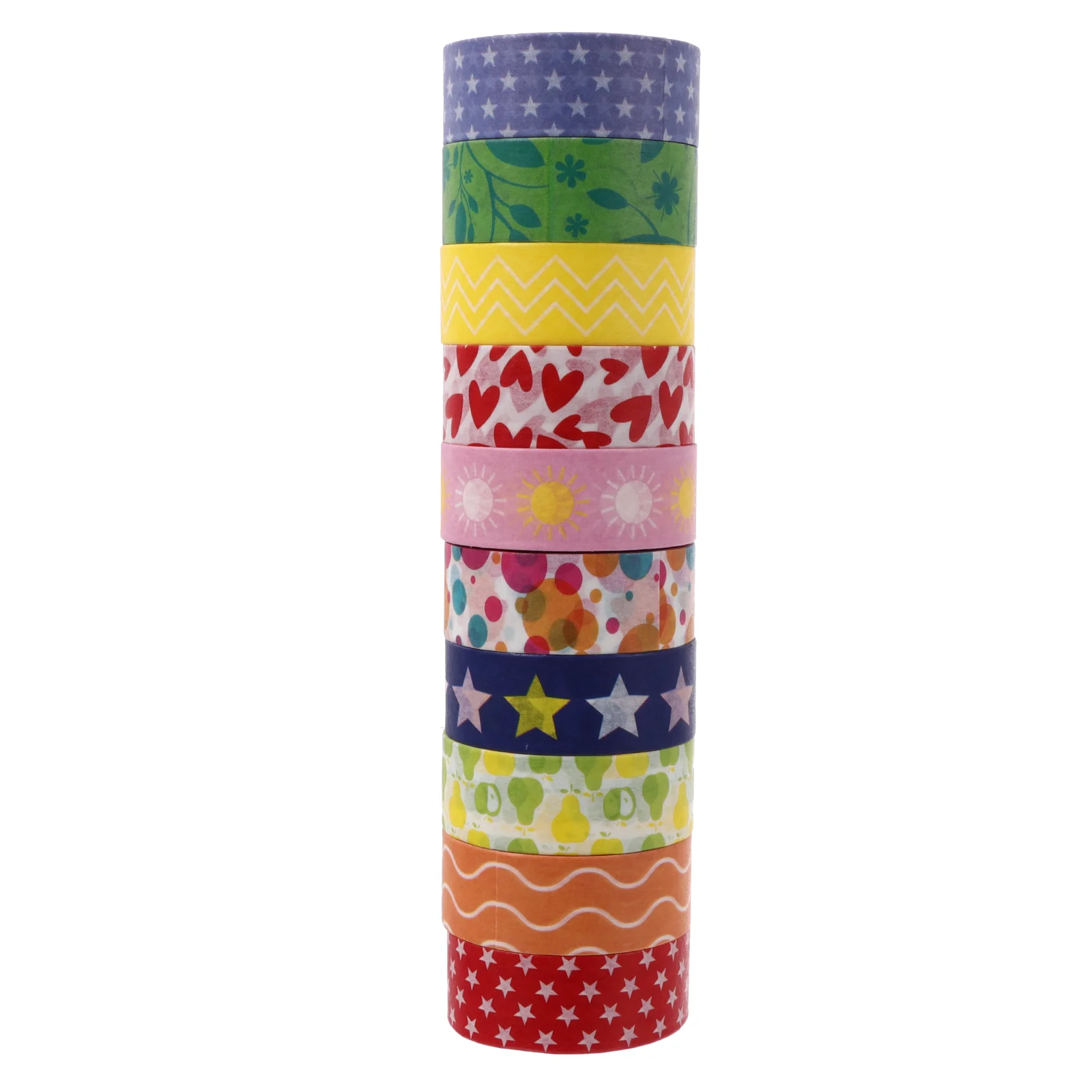 

10 Rolls Washi Paper Tapes Gift Wrapping Masking Tapes Diary Scrapbook Tapes