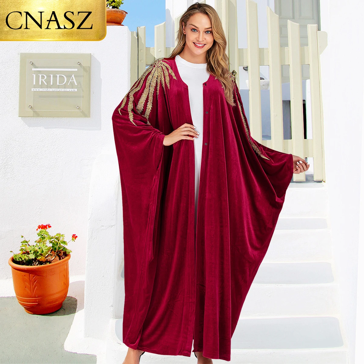 Новое мусульманское платье Abaya с вышивкой и рукавами летучая мышь одежда для