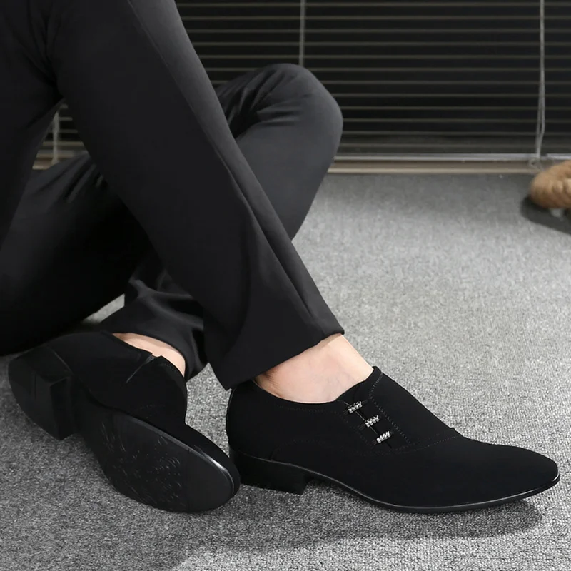 

Mazefeng 2021 New Fashion Spring Autumn Men Casual Leather Shoes Men Shoes Slip-on Pointed Toe Business Male British Style Shoes