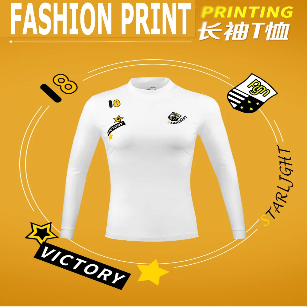 Женские футболки для гольфа CRESTGOLF с длинным рукавом Размеры S M L XL осенне-зимняя