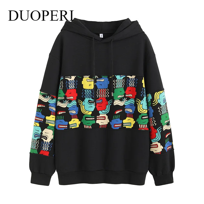 

Толстовка Женская DUOPERI, с капюшоном и длинным рукавом