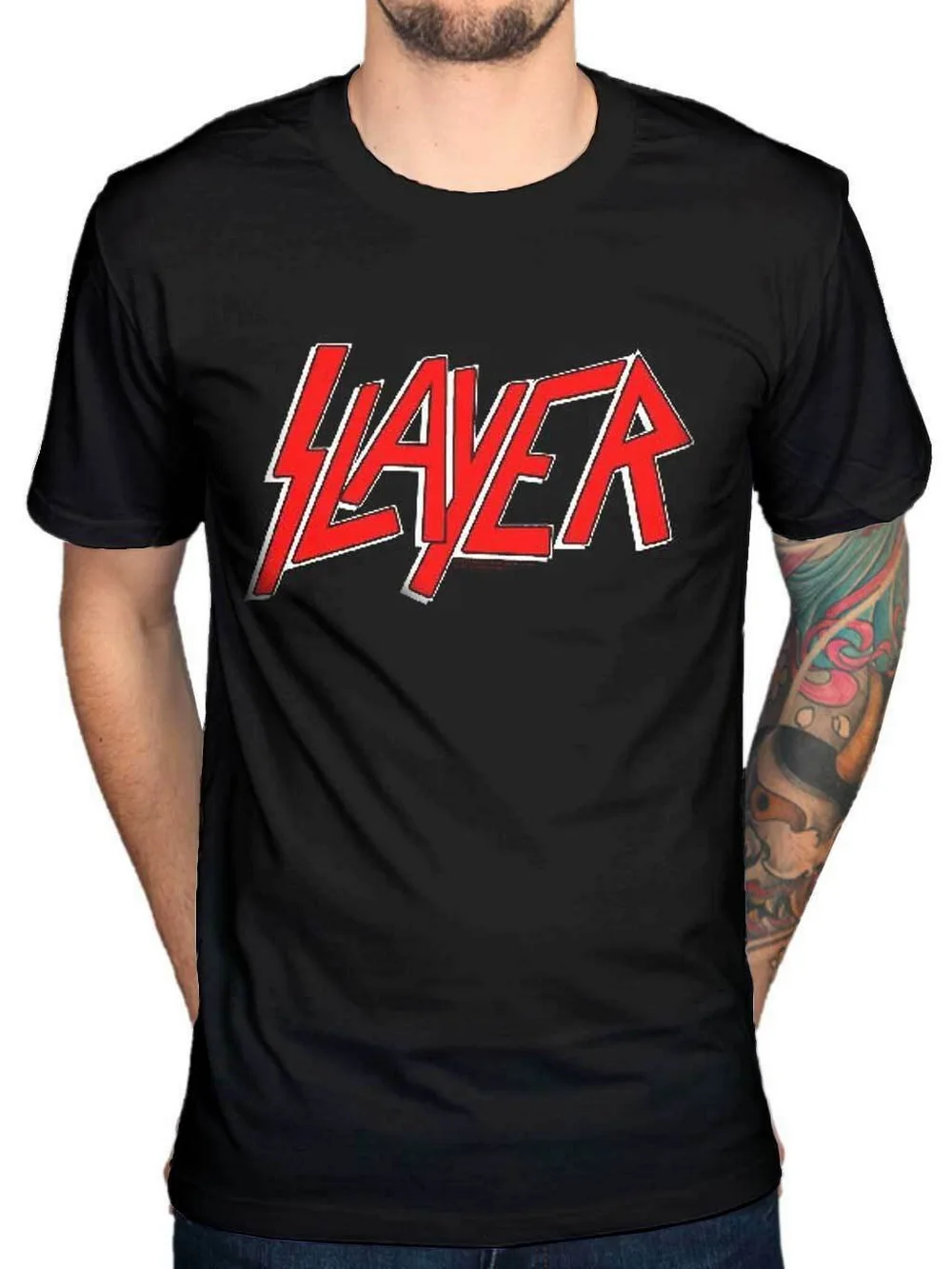 Official Slayer Classic Logo T-Shirt New Cotton Unisex Funny Tops Tee Shirt |