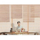 Настенная 3D фотообои с японской имитацией деревянной двери для салона красоты, гардеробной, магазина суши, японской комнаты, спальни, обои