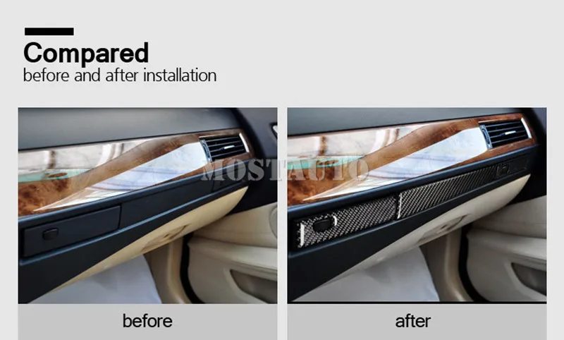 Для BMW 5 серии E60 коробка для перчаток из углеродного волокна и чехол держателя