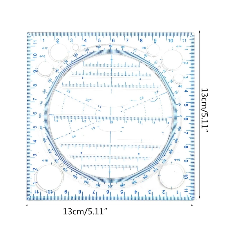 

New Multifunction Art Design Drawing Ruler, Stereo Geometry Ellipse Template Ruler, School Accessories, Arc Shape Tracer