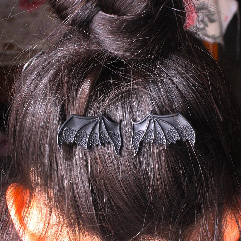 

Girl Halloween Stereo Devil Hairgrips Devil Bat Vampire Wings Hairpin Snap Hair Clip Barrattes Headwear Death Rock Party Jewelry