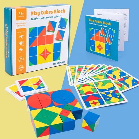 Кубики-Пикси Монтессори, деревянные настольные игры для вечеринок, Детские Обучающие Игрушки для развития интеллекта