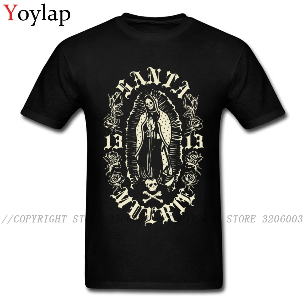 

Tees Santa Muerte 13 Fall 2017 Popular Custom Short Sleeve All Cotton Crew Neck Men's T-shirts Custom Tee Shirts