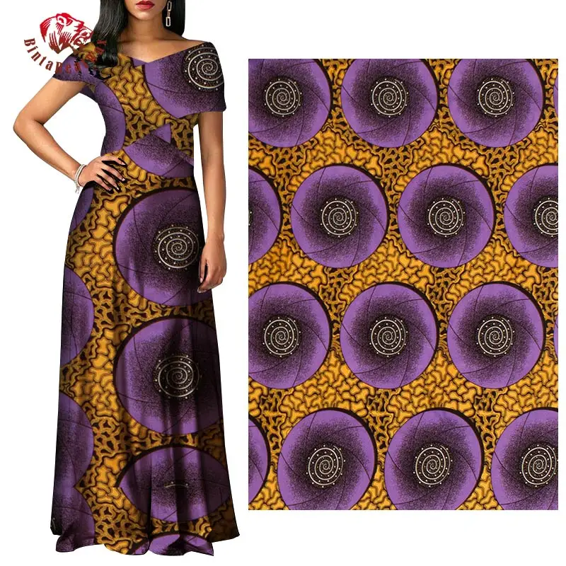 Африка Анкара полиэстер Воск Печать Ткань бинта настоящий воск высокое качество