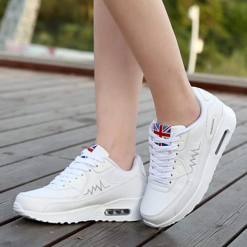 

2020 Womens Fashion Platform Sneakers Light Breathable Casual Running Shoes Women Comfortable Sport Shoes Leather Outdoor Shoes