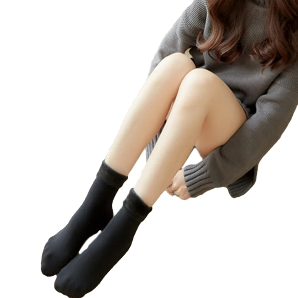 Новинка Модные женские теплые плюшевые носки до щиколотки зимние из плотного