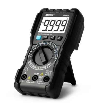 

MESTEK DM91S Digital Multimeter 9999 Count AC/DC Ammeter Voltmeter Ohm Voltage Meter HFE NVC Capacitance Tester