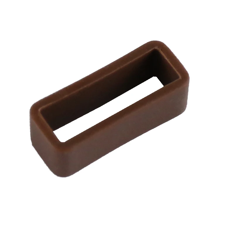 brown Watchbands Strap Loop ring Silicone Rubber Watch Bands Holder Locker Wrist Watch Accessorie 14 16 18 20 22 24 26mm(2 packs - Цвет ремешка: brown