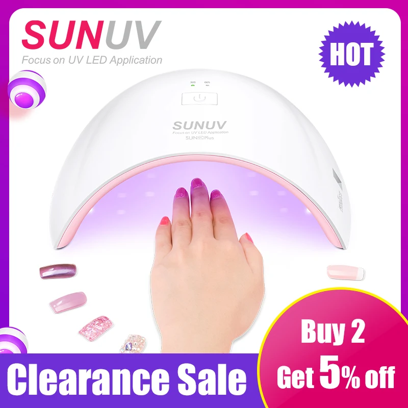 SUN9c Plus УФ лампа SUNUV светодиодный Сушилка для ногтей отверждения всех гелей