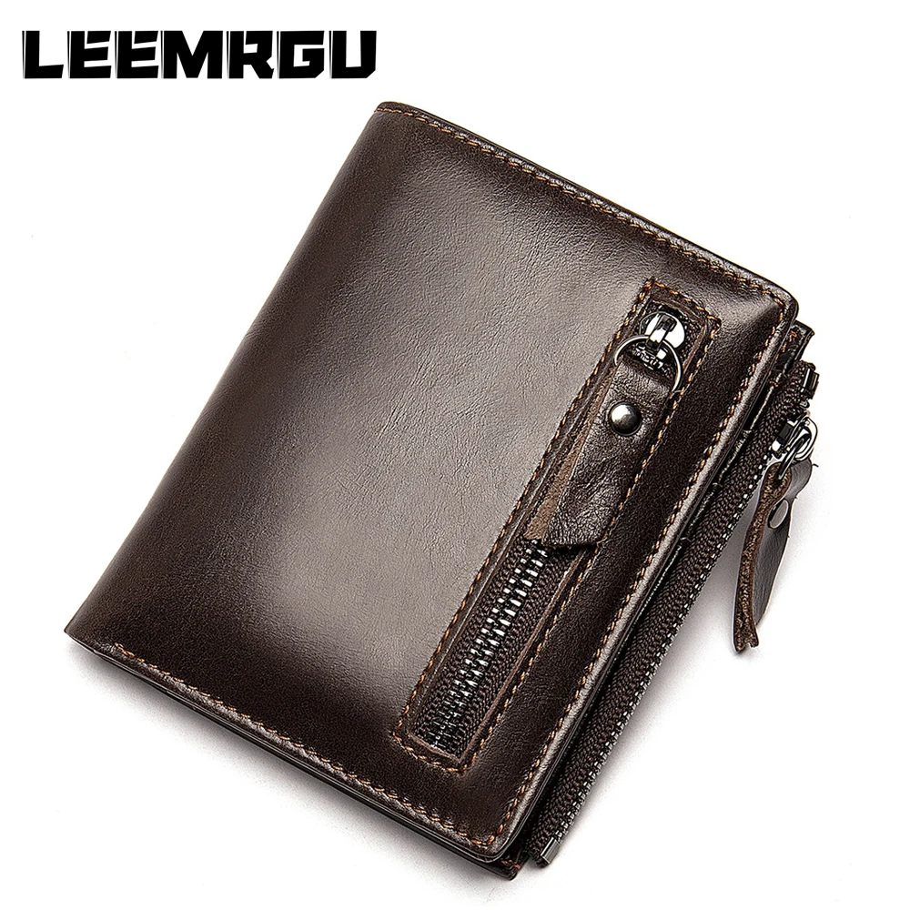 Высокое качество мужской короткий кожаный кошелек Ретро стиль