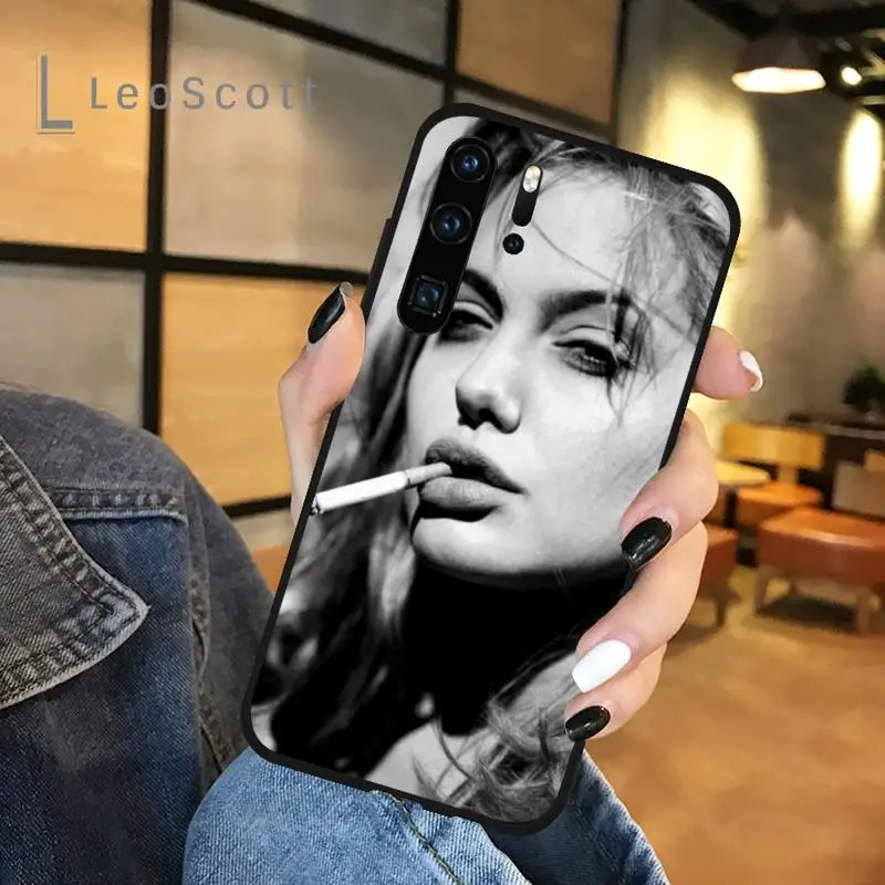 

Sexy fashionable woman smoking Phone Case For Huawei honor Mate P 9 10 20 30 40 Pro 10i 7 8 a x Lite nova 5t