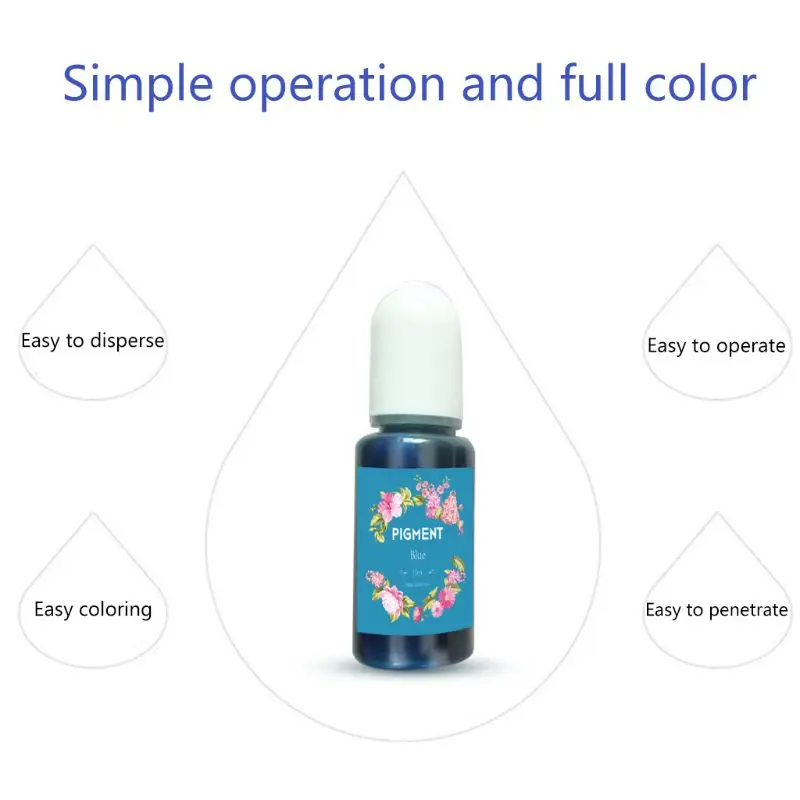 

24 Colors Epoxy Pigment Translucent Liquid Resin Colorant Each 0.35oz Epoxy Resin for Resin Jewelry DIY Crafts