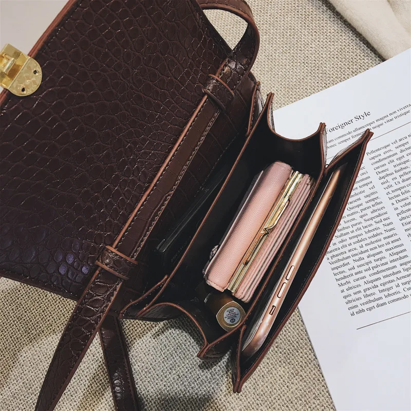Модная женская сумка с клапаном из крокодиловой кожи дизайнерские сумки женские