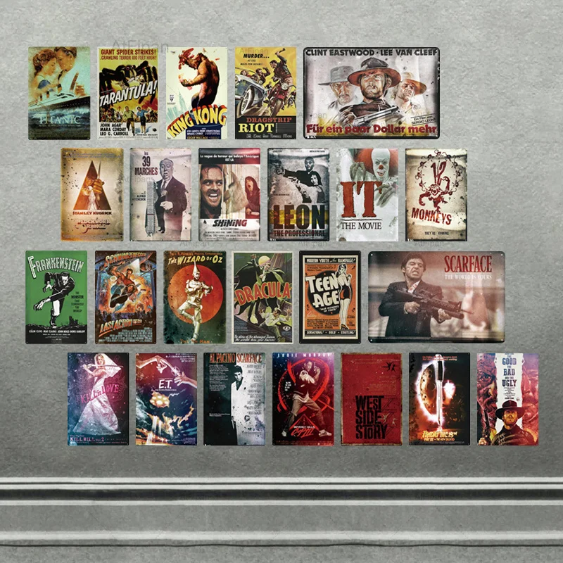 

Металлический постер в классическом фильме, металлический значок, металлический винтажный жестяной знак, Настенный декор для бара, паба, кл...