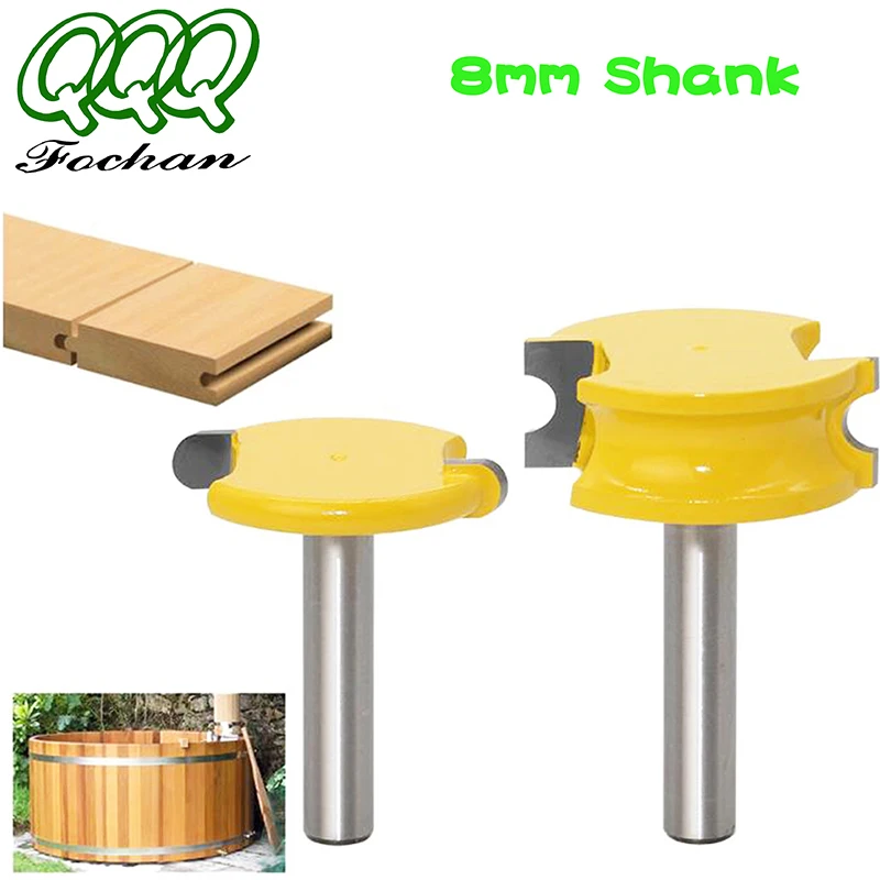 QQQ 2 шт. 8/12. 7 хвостовиком каноэ флейта и бисера RouterBit набор деревообрабатывающий