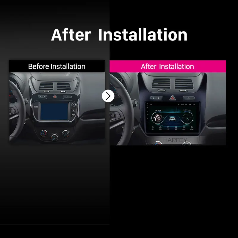 Автомагнитола Harfey HD 9 &quot Android 8 1 стерео GPS поддержка цифрового ТВ Navi для Chevrolet cobalt