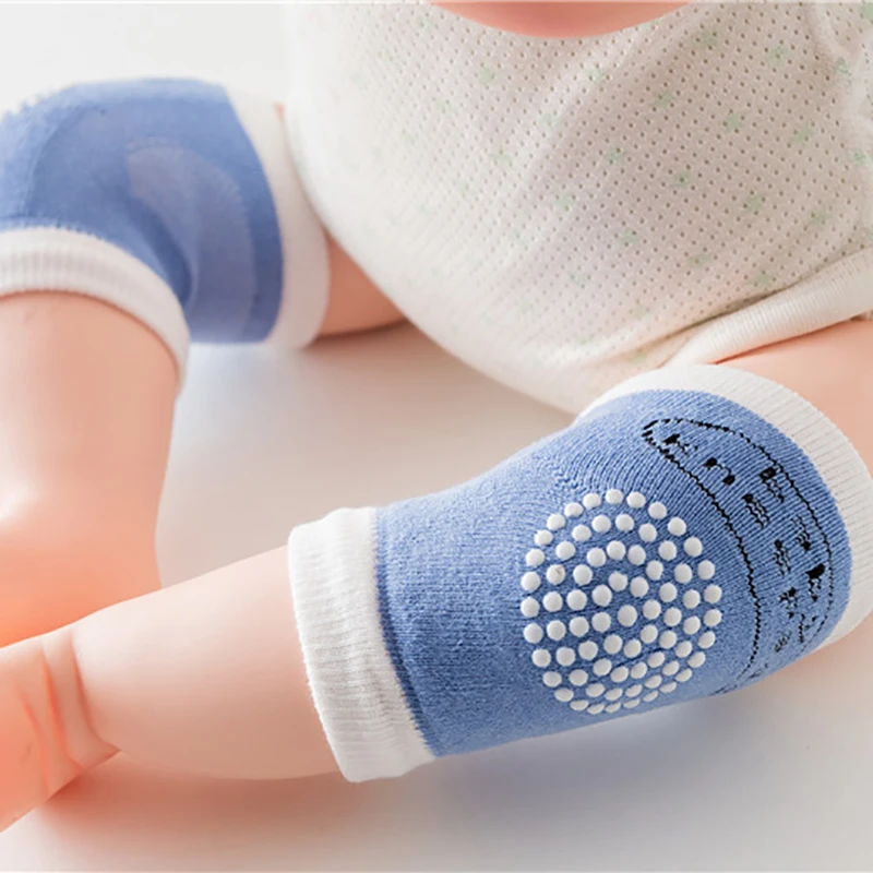 Детские Нескользящие носки для ползания Наколенники малышей Теплые наколенники