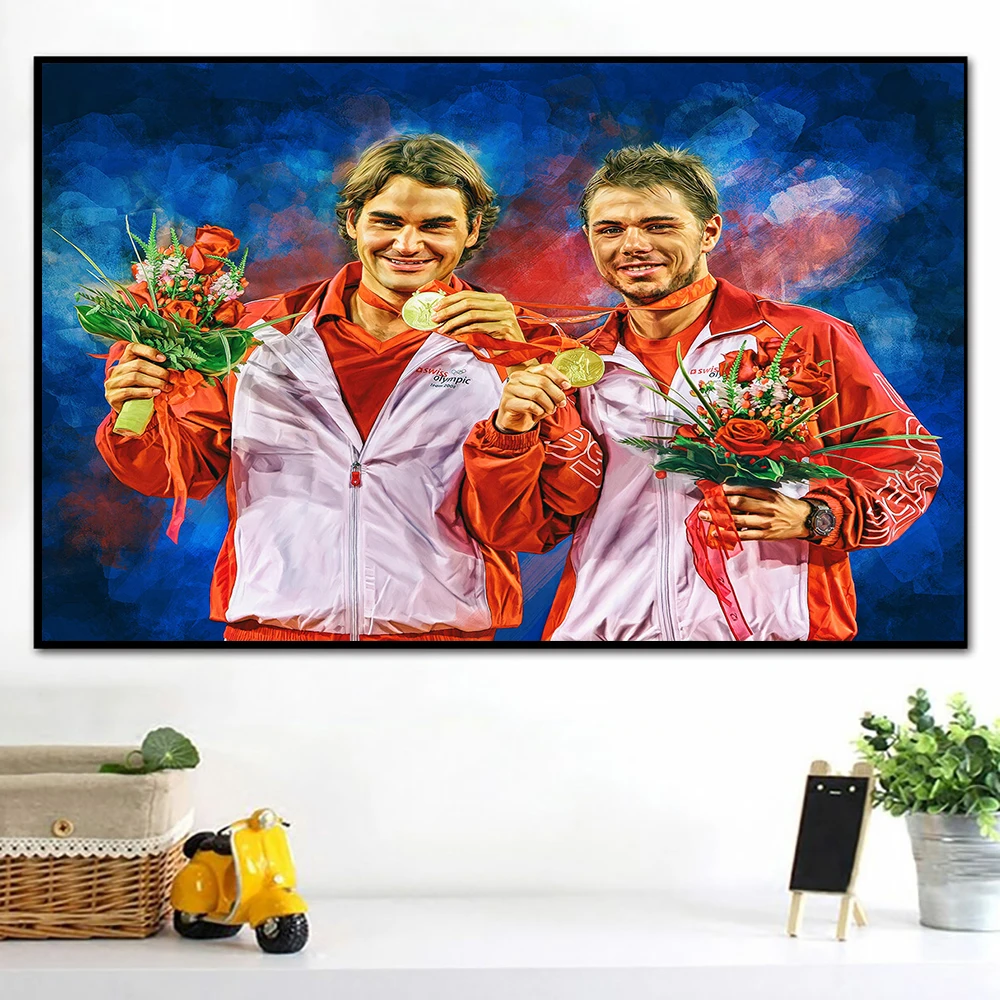 Картина на холсте Рафаэль Надаль Роджер Федерер | Дом и сад