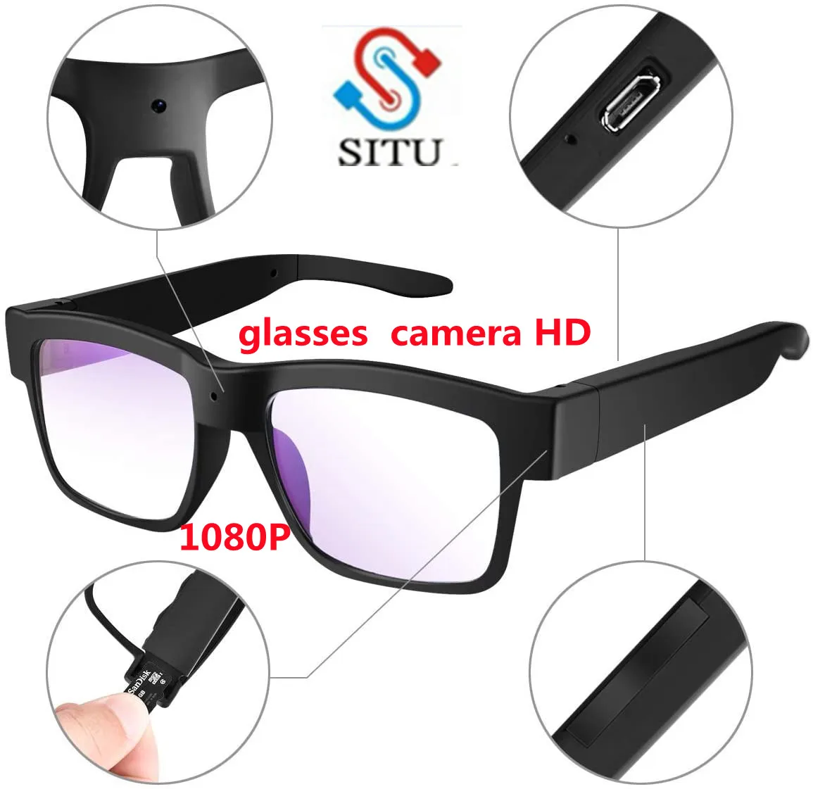 

Мини-видеокамеры 1080P HD, видеокамера для вождения, очки, велосипедное видео, смарт-очки с очками, мини-камера для улицы