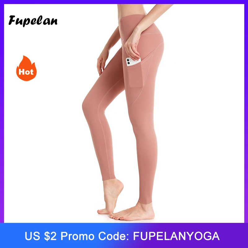 

Fupelan Women's High Waisted Yoga Leggings with Pocket Full Length Athletic Yoga Pants Buttery Soft Workout Tights 2001