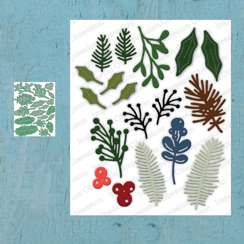 LLove CCraft металлические штампы вырезанные 18 шт. Зимний цветок для скрапбукинга