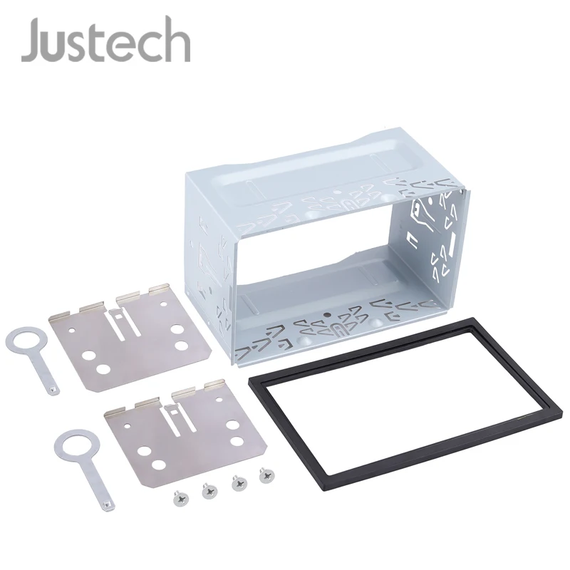 

Justech For VW Series Universal Double 2 Din Fitting Cage Kit Car Stereo Radio Mounting Headunit Frame For PASSAT GOLF JETTA