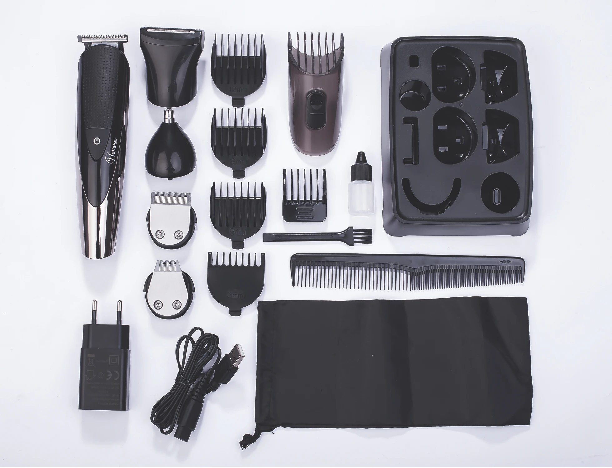 

HATTEKER Professional Hair Clipper for Men Rechargeable electric razor 5 in 1 Hair Trimmer hair cutting machine beard trimer 598