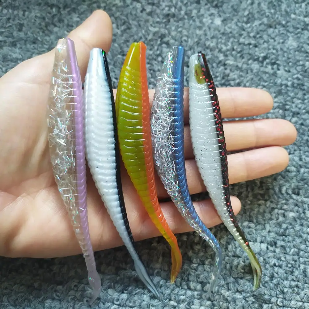 Мягкая приманка-воблер 12 см 7 г 5 шт. силиконовая приманка в виде гольяна вилка с