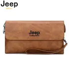 Мужской Длинный кошелек JEEP BULUO, Оранжевая Сумка-клатч с отделением для карт, брендовая Сумка для документов, кошелек для документов, все сезоны, 2019