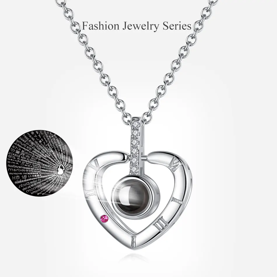 Женское колье из серебра 925 пробы с кулоном в виде сердца|necklace jewelry|sterling silver necklace925