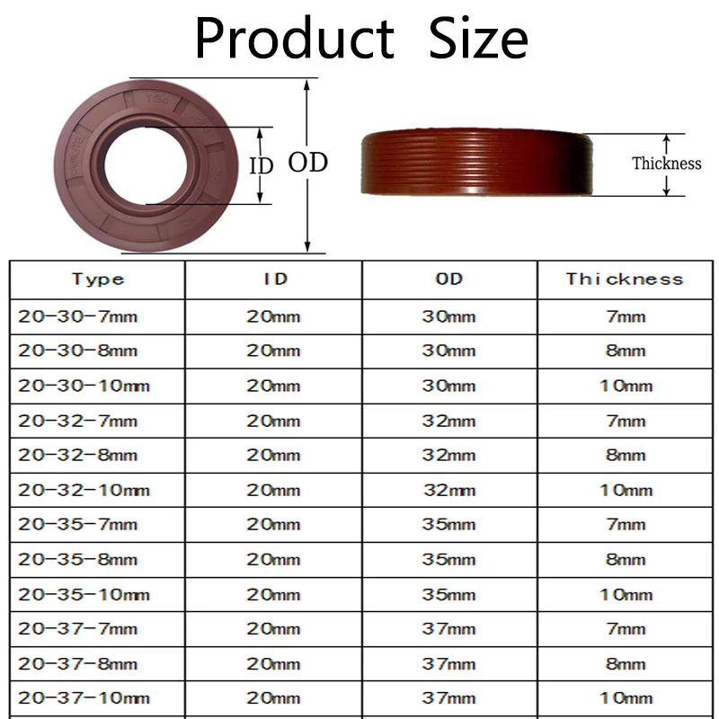 TG4 скелетоны с тремя пружинами для губ коричневые FKM резиновые масляные