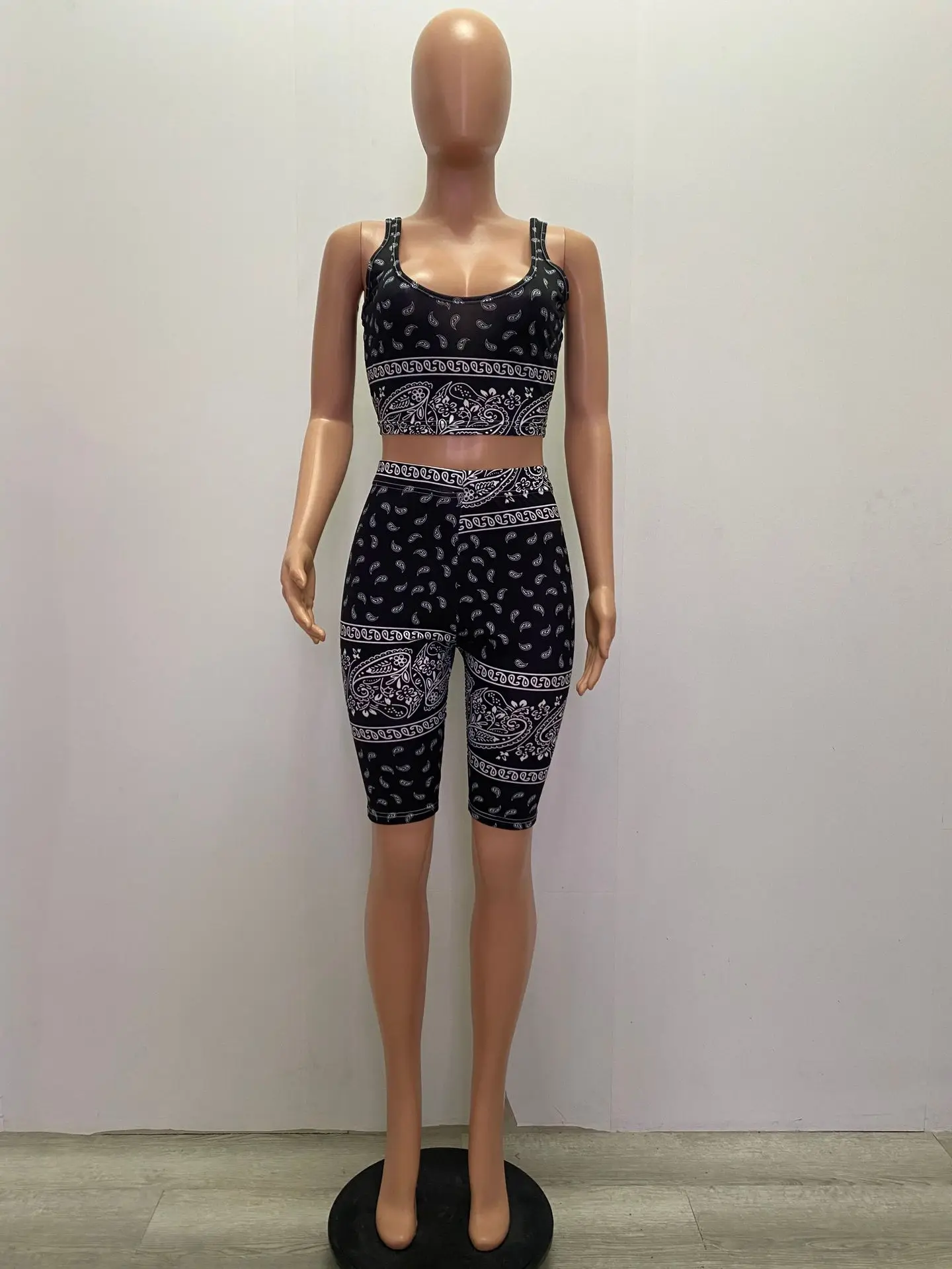 

Hot style women sexy two-piece sets+Stylish digital printed multi-color sports suit