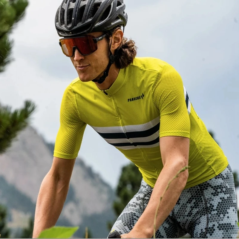 

Brand Pro Jersey 2022 Men's Team Race Cycling Jersey Short Sleeve Jersey Ropa Ciclismo Breathable Mesh Fit Body Cycling Tops