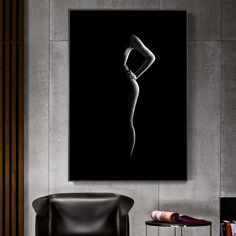 Современные абстрактные Женственная Дамская обувь искусство тела черный фон