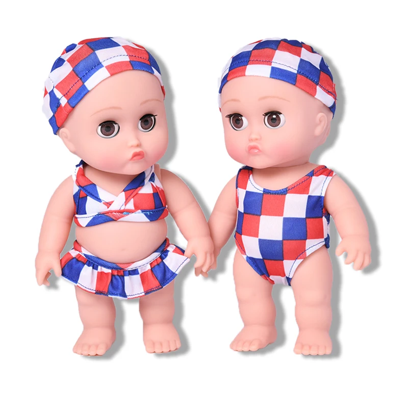 

20CM Bebe Reborn Toddler Full Body Silicone Baby Dolls Mini Cute 3D Eyes Babies Doll Toys For Girls Children Vinyl New Born Gift