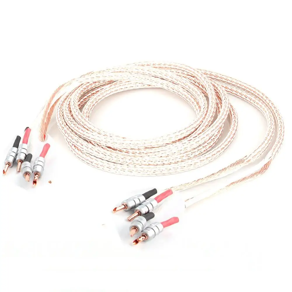 Альдон пара HIFI 7N однокристальная медная сигнальная линия Банановый штекер