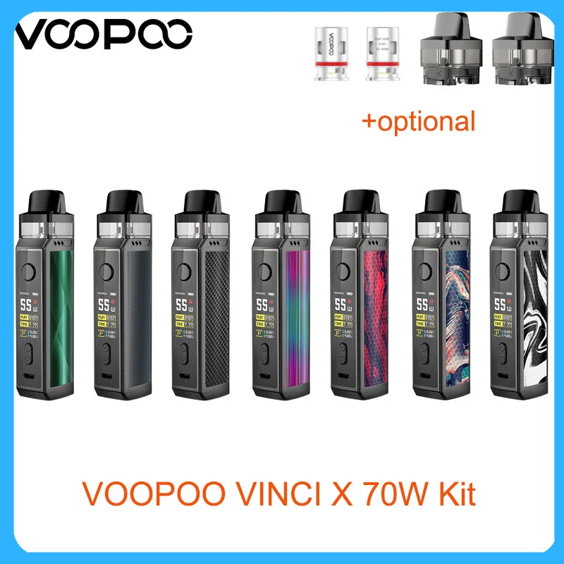 Комплект VOOPOO VINCI X 70 Вт на одной батарее 18650 с TFT цветным экраном вейп комплект vs voopoo