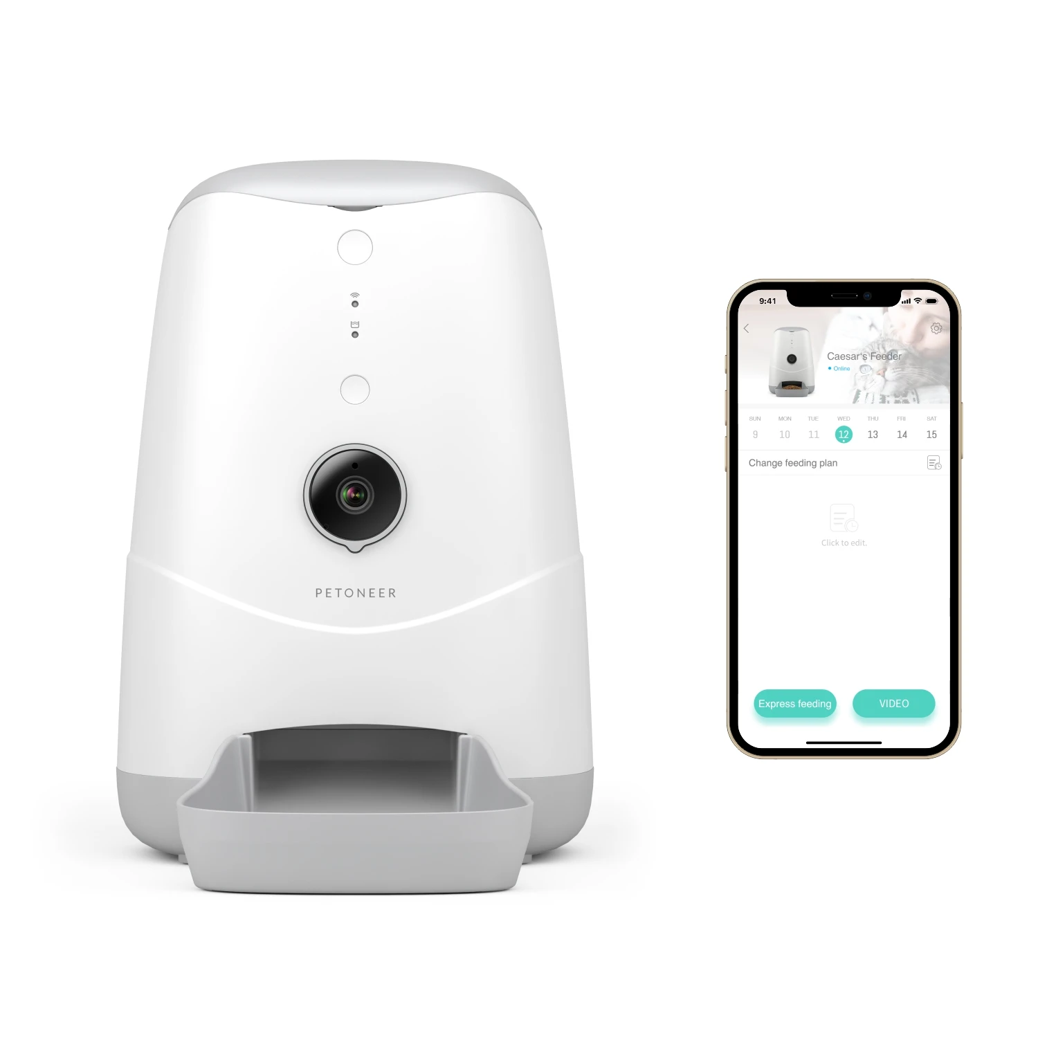 

Умная кормушка для домашних питомцев Xiaomi Smart Petoneer, устройство для кормления кошек и собак, с Wi-Fi и камерой, автоматический диспенсер для корм...