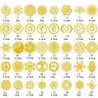 1 Набор, металлическая медная наклейка с изображением цветов