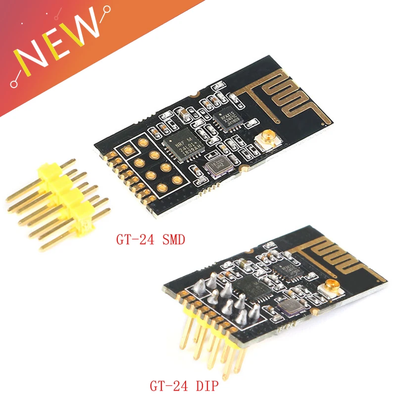 5 шт GT 24 2 4G беспроводные модули 1100 метров дальние NRF24L01 + PA LNA беспроводной Wifi